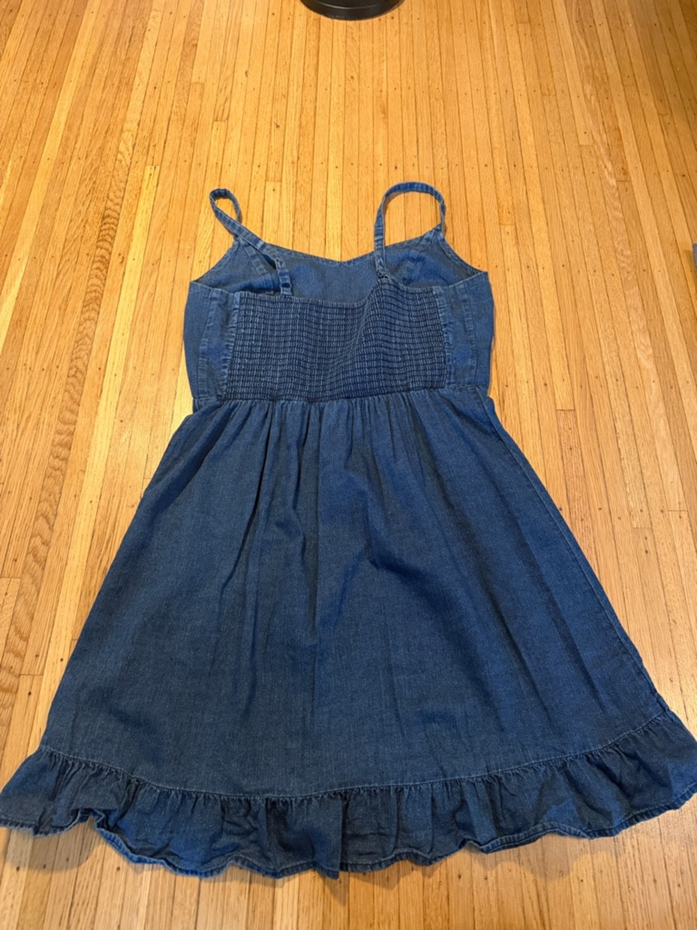 Old Navy Dark Blue Denim Ruffle-Hem Sundress - Picture 2 of 3
